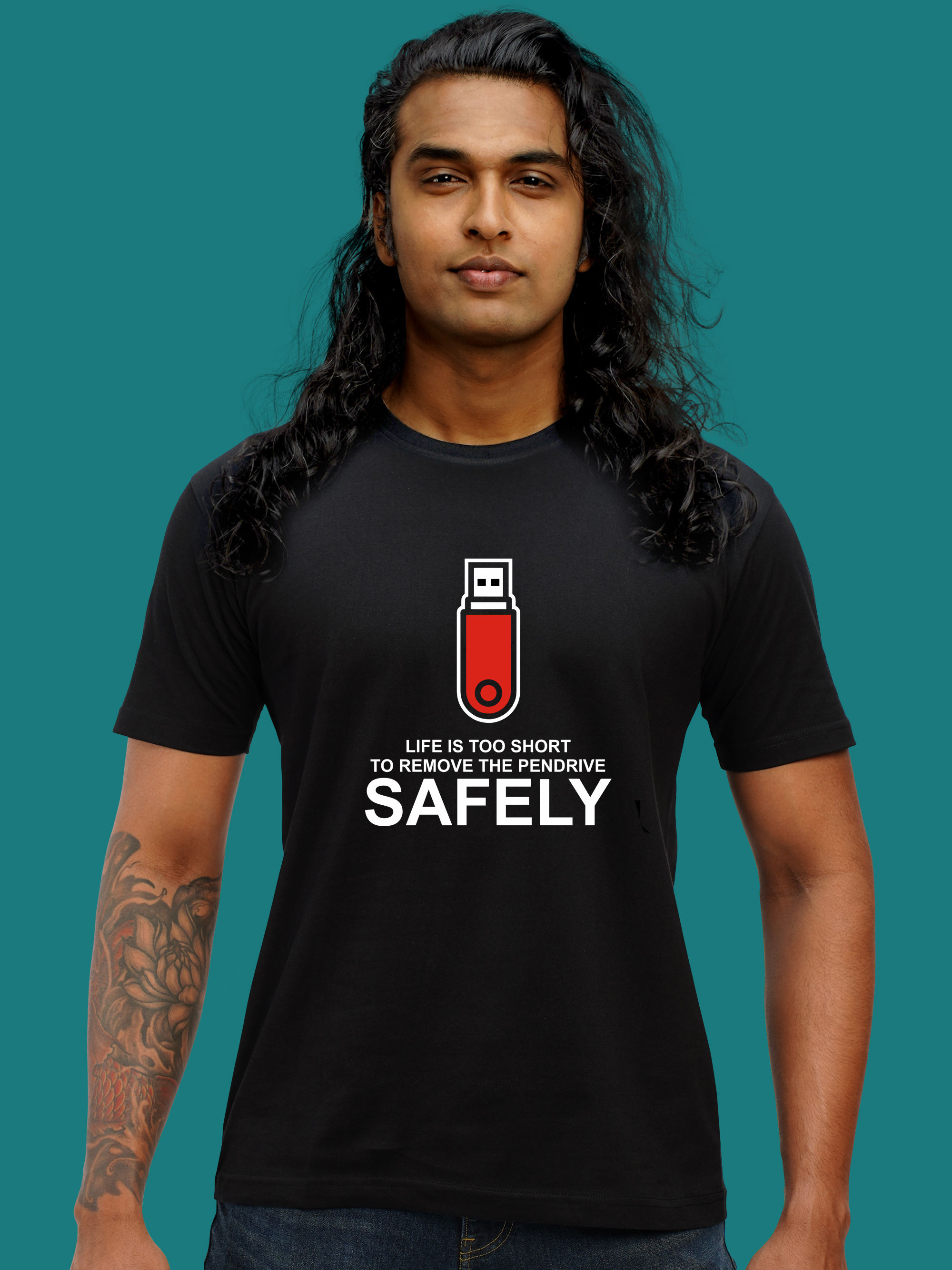 LIFE IS TOO SHORT - NEGATIVITY T-SHIRT FRONT