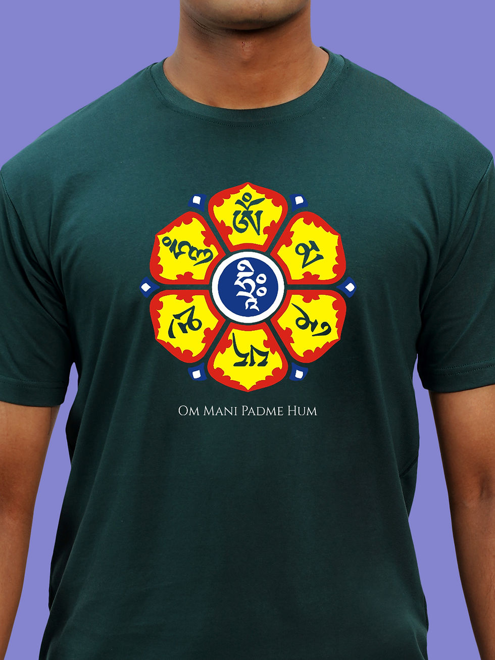 Thumbnail: AUM MANI PADME HUM - YOGA & INDIAN SPIRITUALITY T-SHIRT