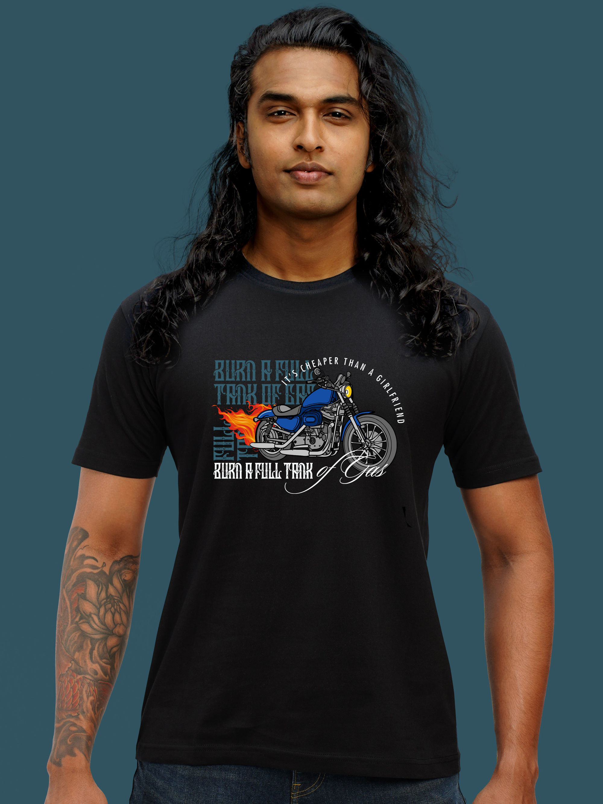 MEAN MACHINE - BIKER T-SHIRT FRONT