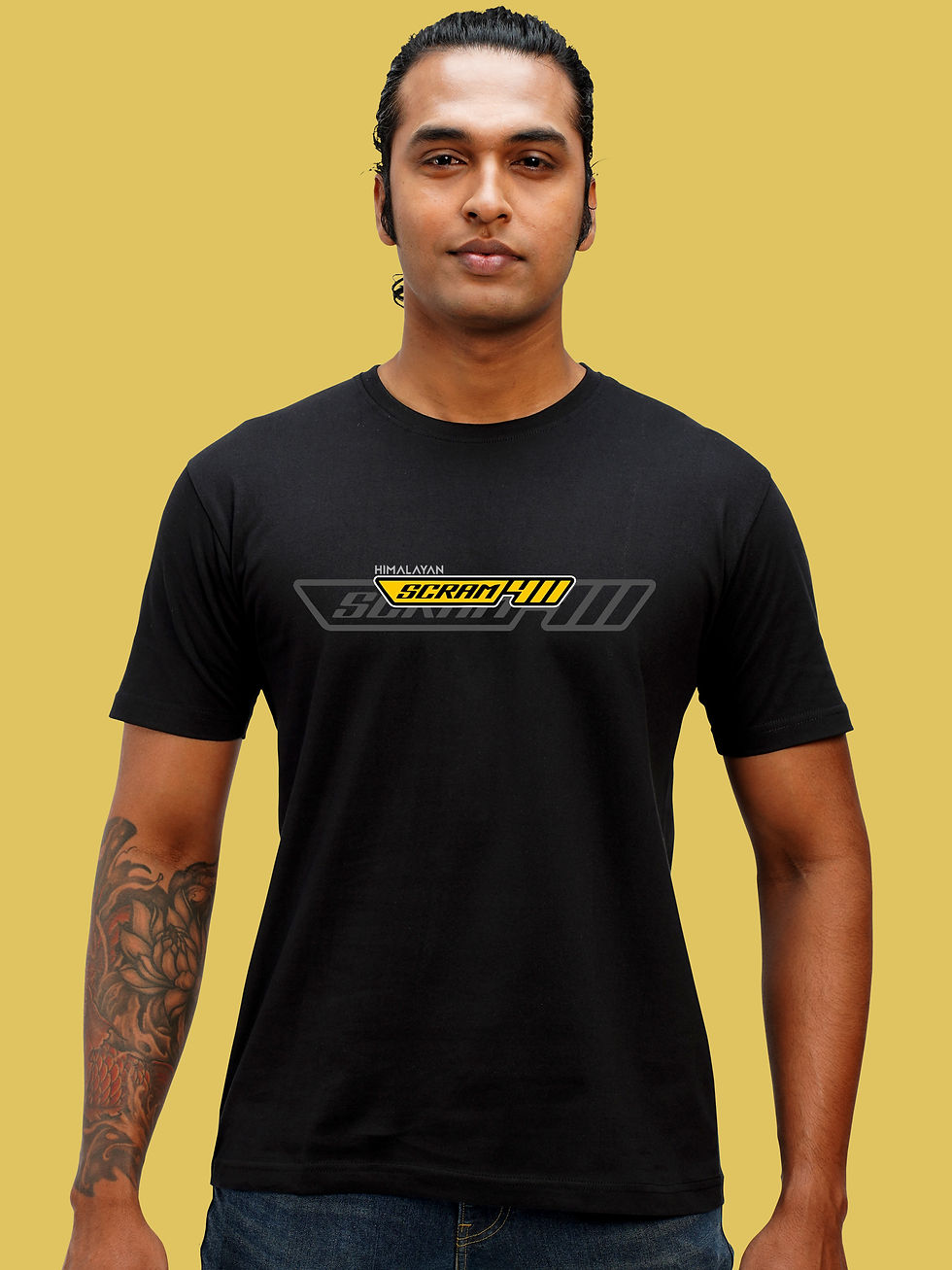 ROYAL ENFIELD SCRAM - BIKER T-SHIRT FRONT