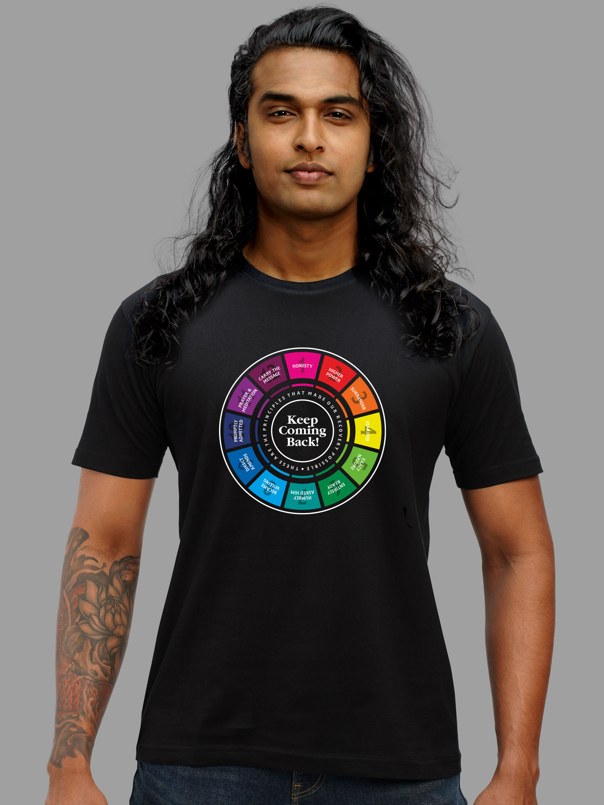 12-STEPS - RECOVERY T-SHIRT FRONT