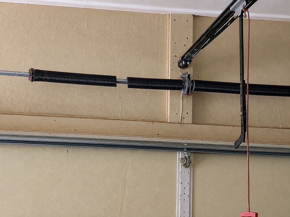 New white residential garage door installation completed by Riggs Garage Door Service in Buckeye, Arizona.