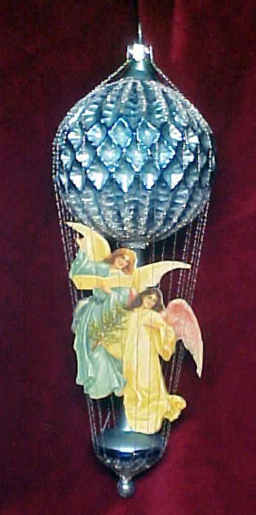 #5511-001 - Wire Wrapped Angel Ballon, Blue