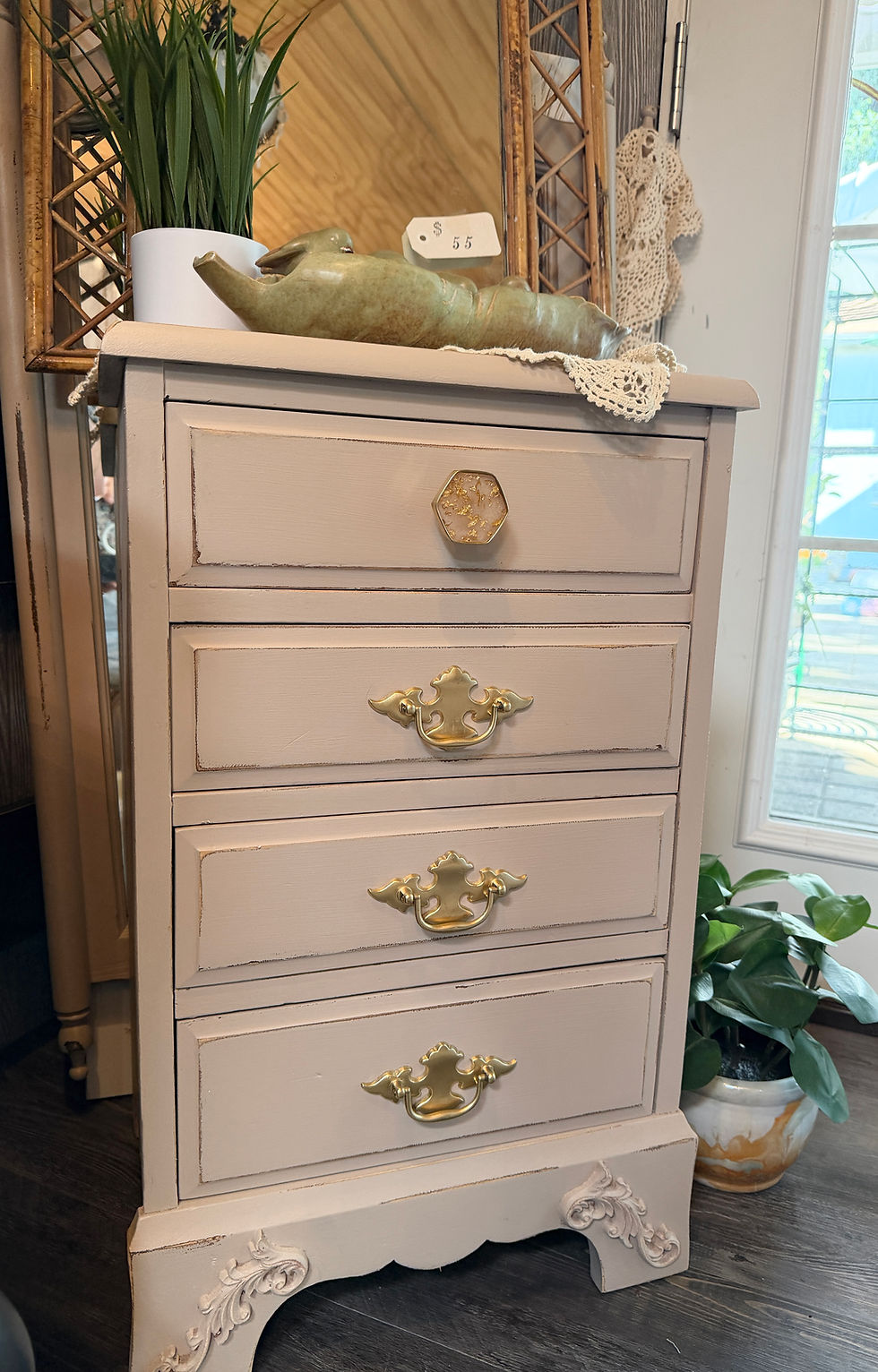 Thumbnail: Earthtone Beige 4 dr Nightstand