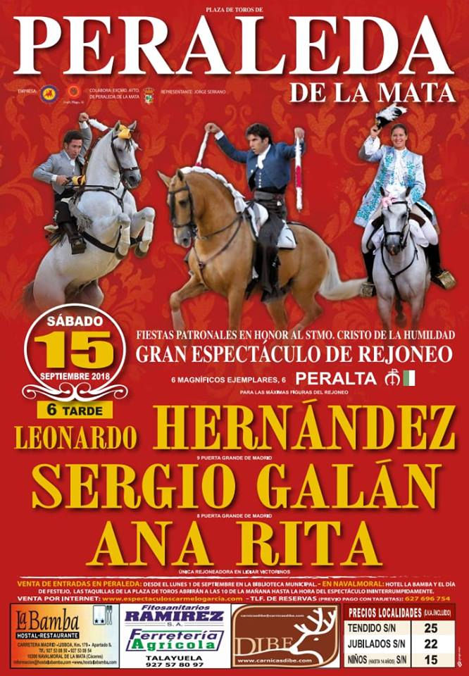 Corrida de Rejones Peraleda de la Mata 2018