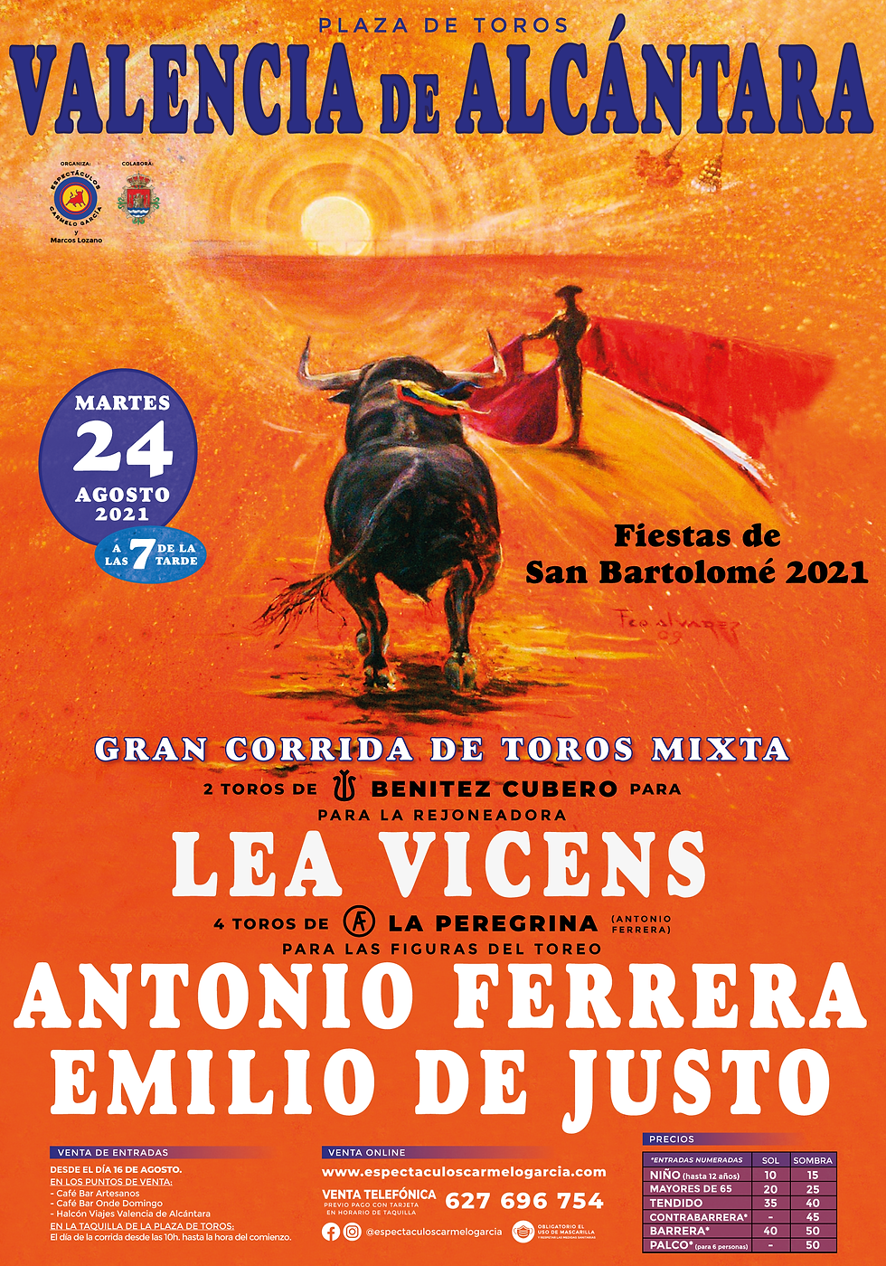 Corrida de toros Mixta Valencia de Alcántara 2021