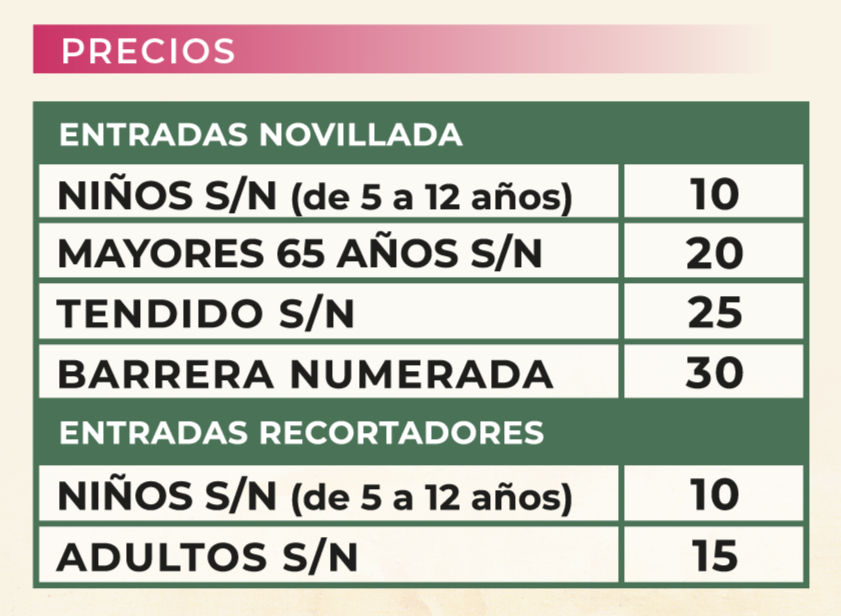 Precios entradas toros Talayuela 2026