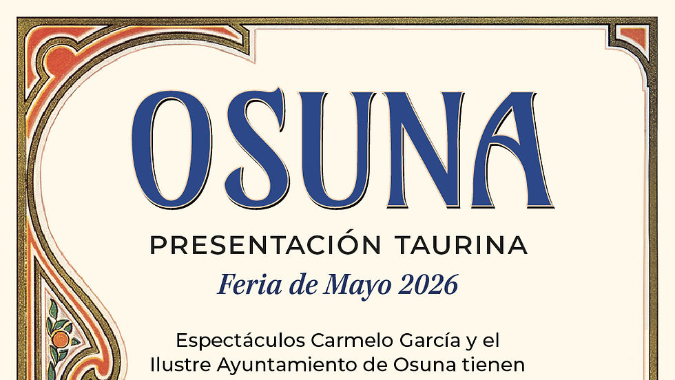 Invitación presentación Feria Taurina de Osuna 2026