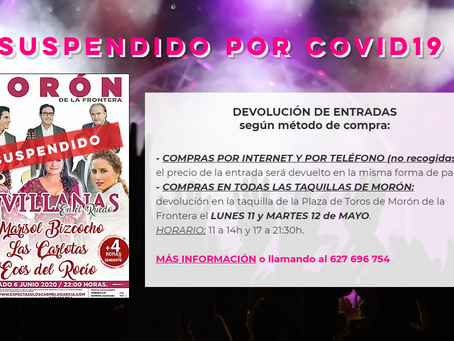 Suspensión concierto "Sevillanas en el Ruedo" en Morón de la Frontera