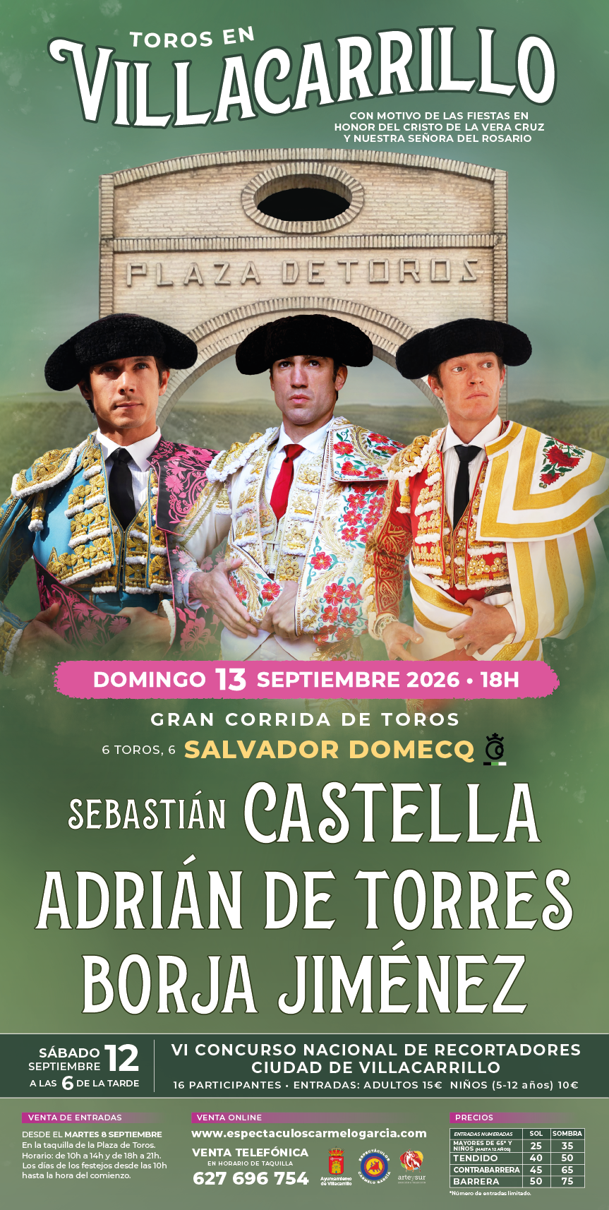 Cartel corrida de toros Villacarrillo 2026