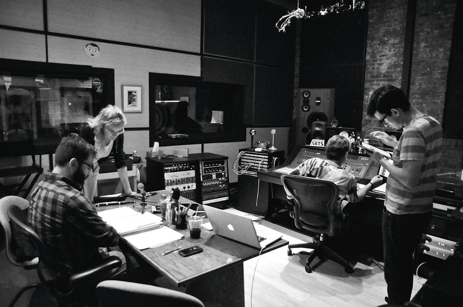 Buzz Kemper in Audio for the Arts recording studios with Iva Urgcic, flute player.