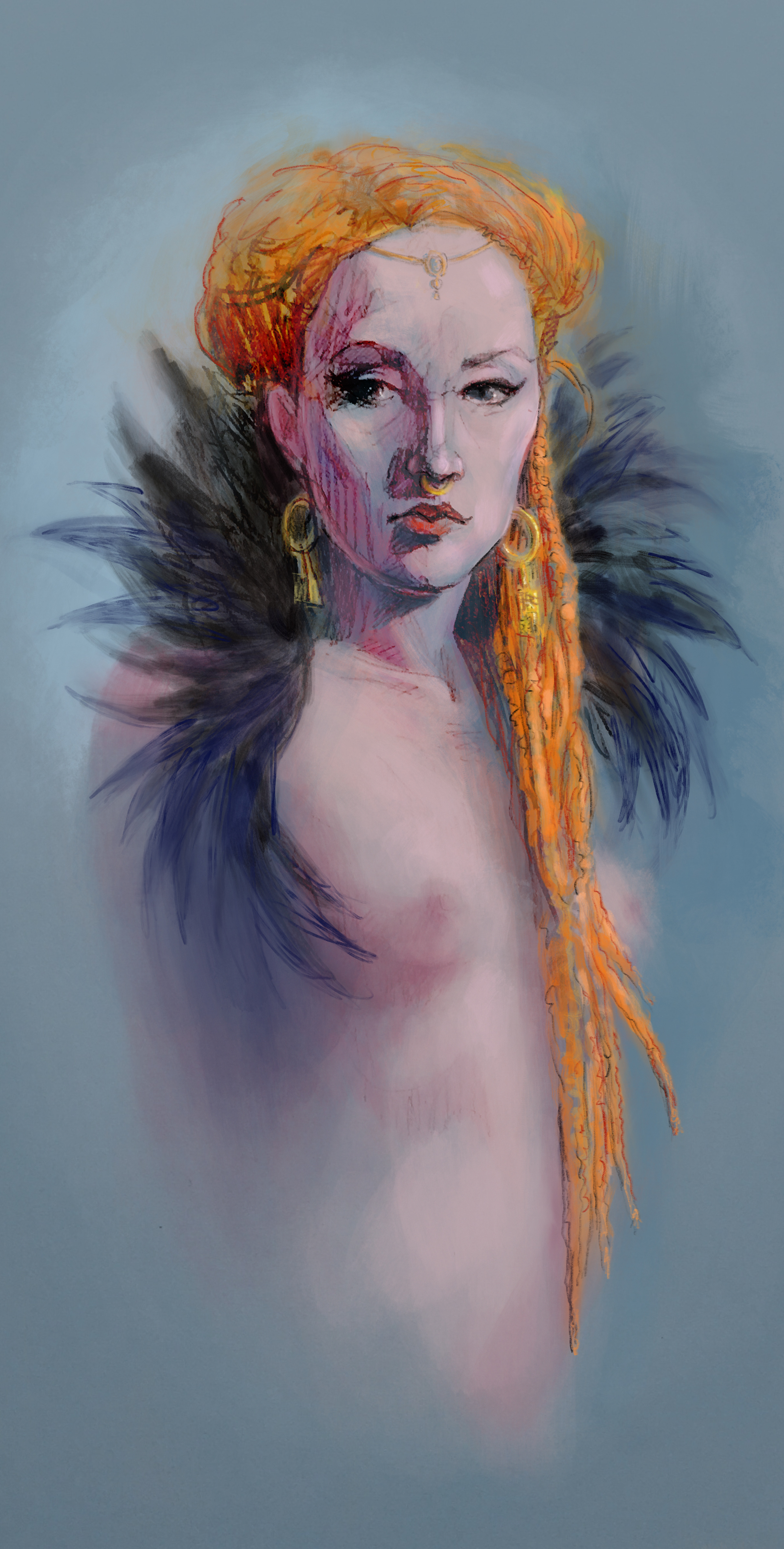Naomi with Feathers