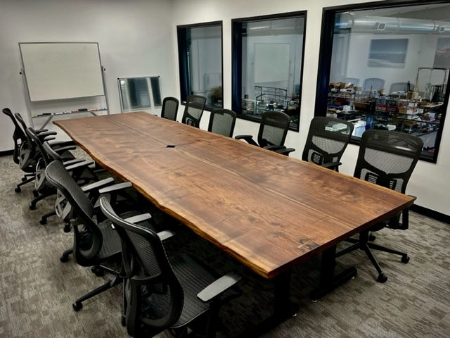 Thumbnail: Black Walnut Conference Table - Bookmatch 4 PC