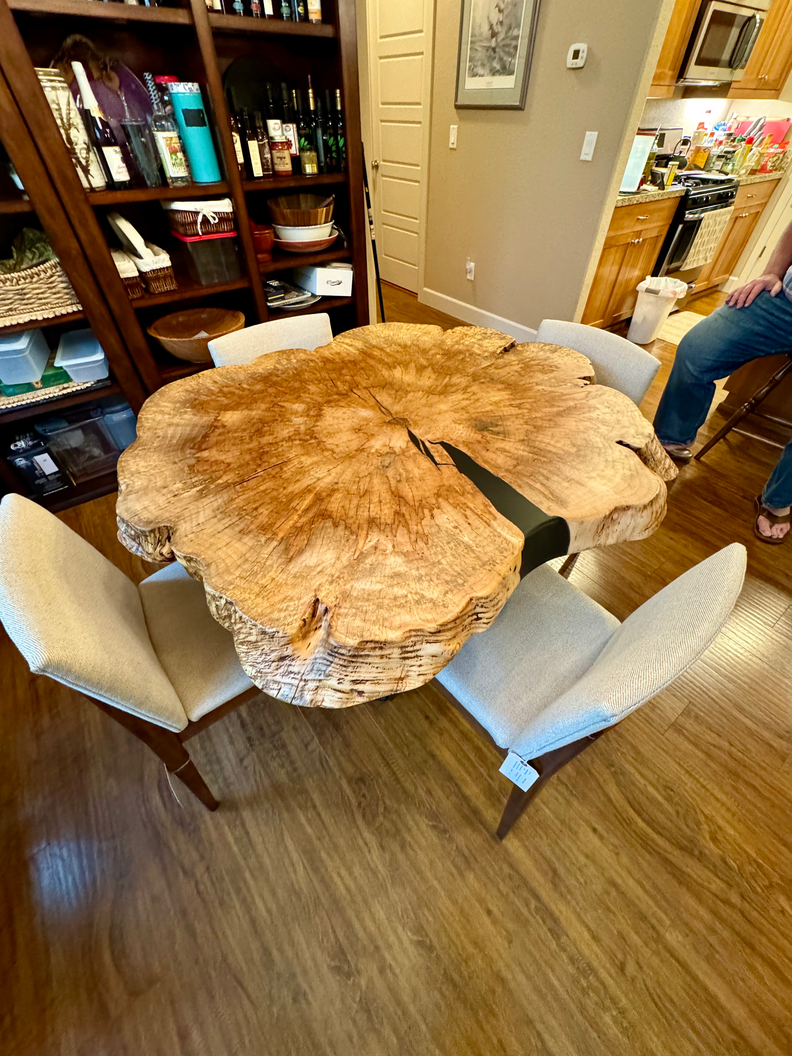 Silver Maple Dining Table w/ Black Epoxy