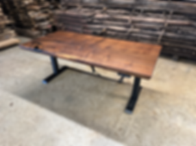 Black Walnut Desk with Adjustable Legs
