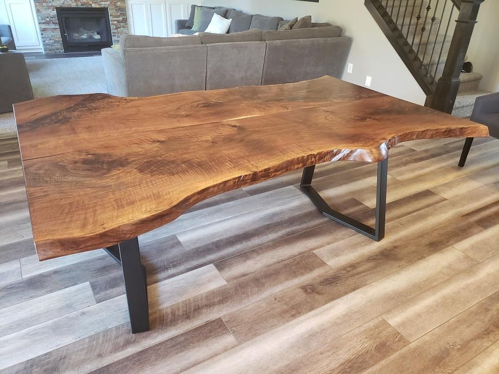Live Edge Dining Table - Black Walnut