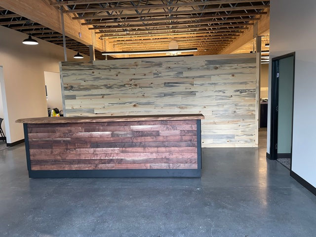 Thumbnail: Reception Desk - Black Walnut + Maple