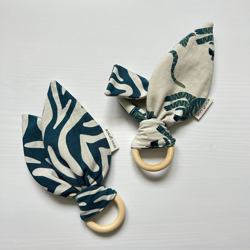 Miniaturbild: Beißring mit Knisteröhrchen - Tiger
