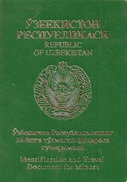 Паспорт гражданина Узбекистана