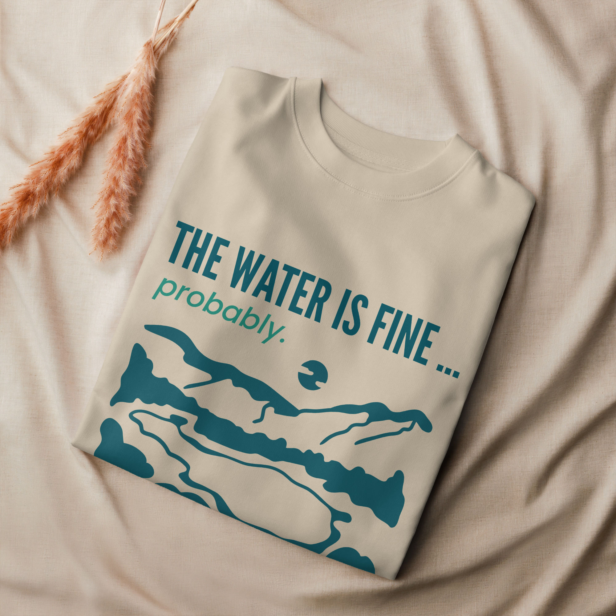 The Water Is Fine… Probably. — AquaDiary Cotton Sweatshirt