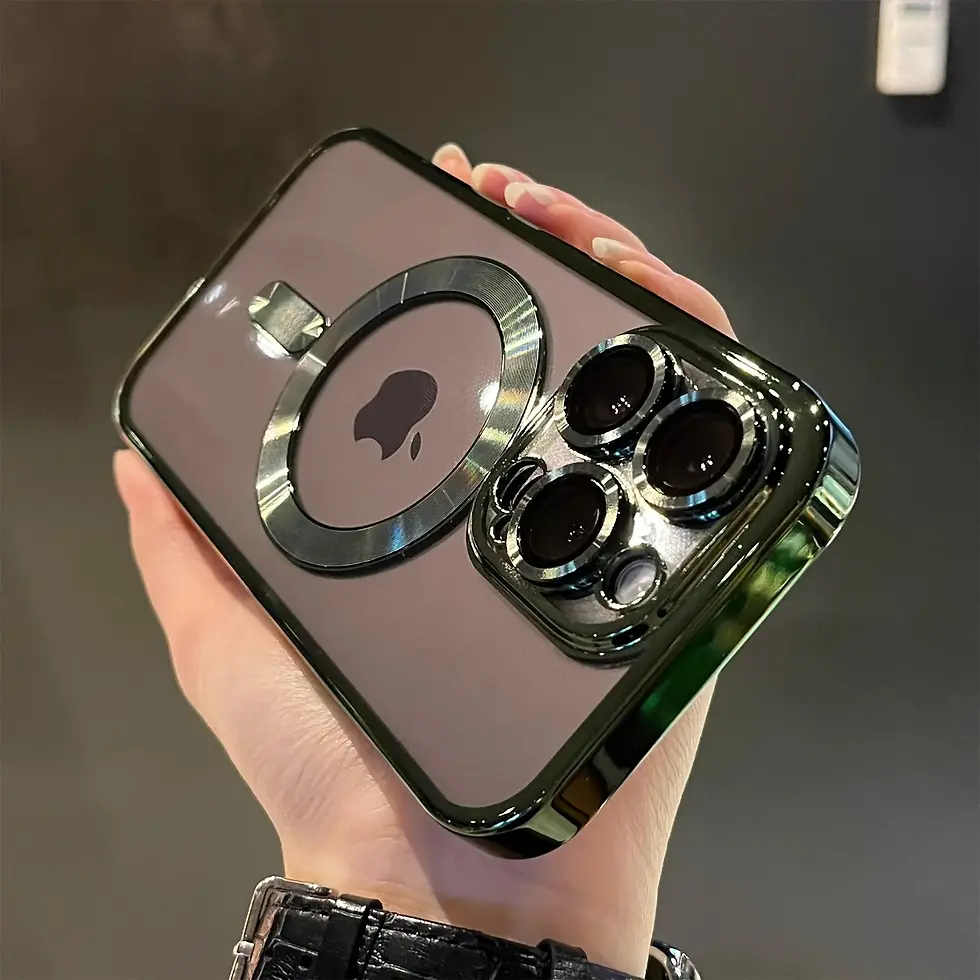 Thumbnail: Luxury Magnetic Plating Clear Case for Magsafe Wireless Charging iPhone 11 12 13