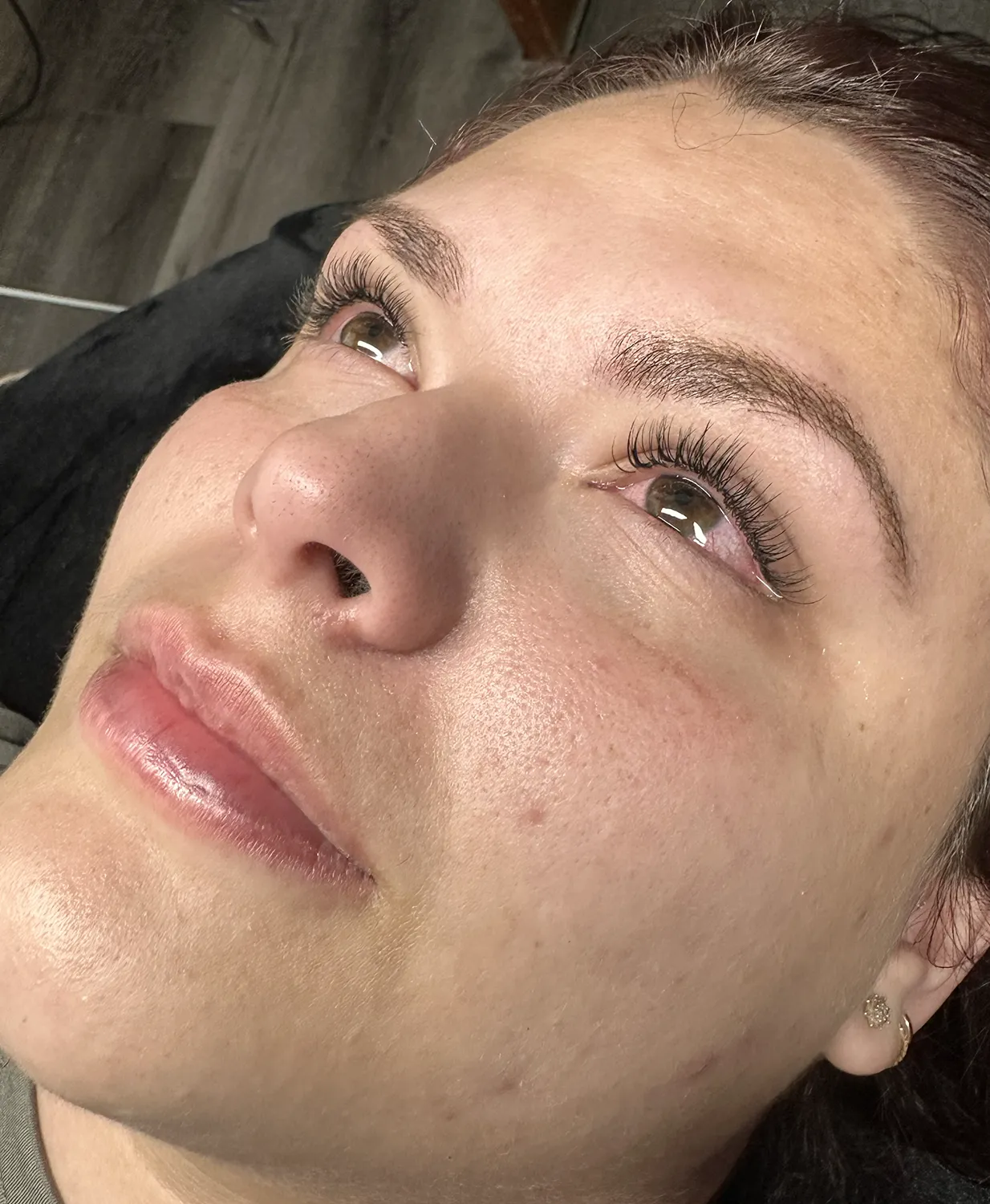 Lash lift and tint result on client with light lashes Pinehurst NC