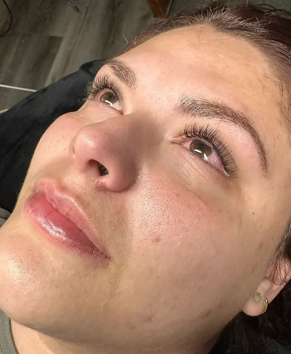 Lash lift and tint result on client with light lashes Pinehurst NC