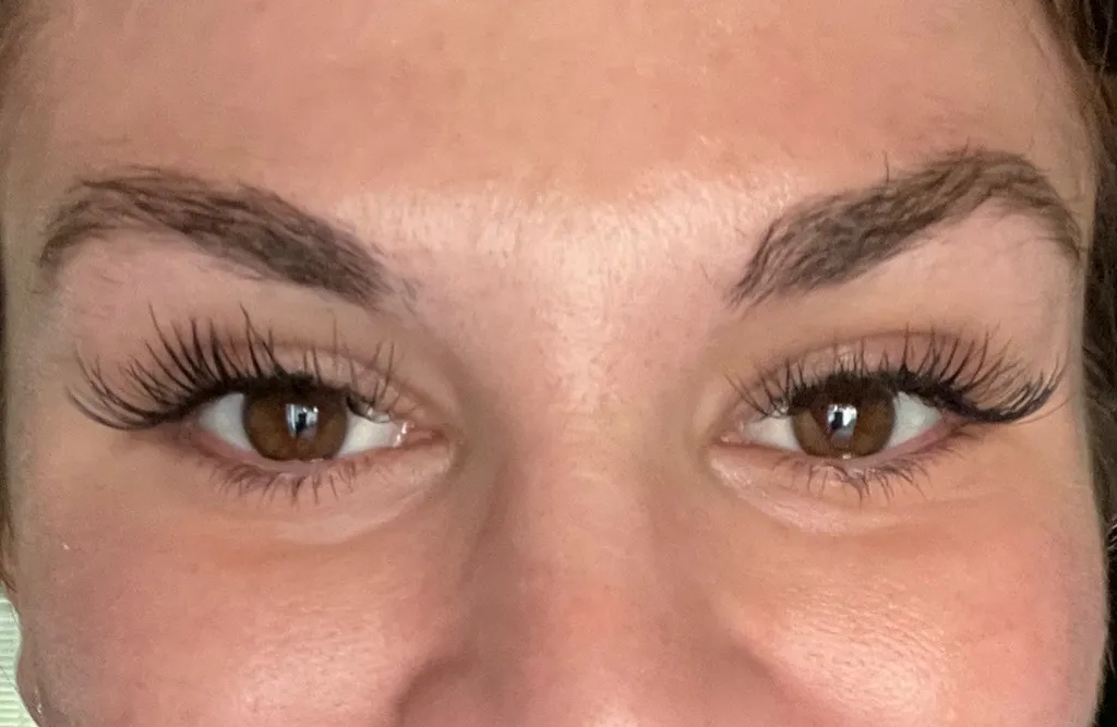 Natural lashes before lash lift in Southern Pines NC