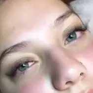 Fresh lash lift and tint results, showing lifted and darkened lashes in Pinehurst NC