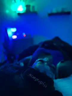 LED facial light therapy at Revive Spa & Lash Lounge, a leading Southern Pines spa for advanced skin treatments