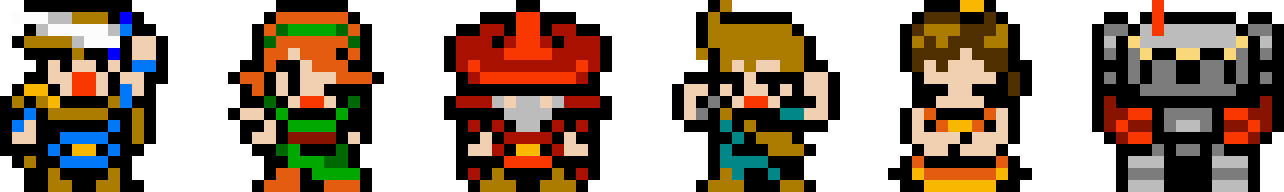 8-Bit Adventures 2 Characters