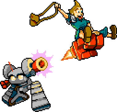 Charlie and Robot Rocket Fist Sprite.gif