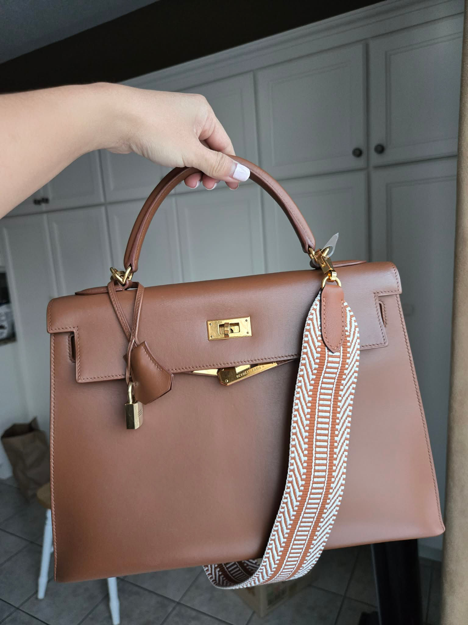 Hermes Kelly 32 Noisette GHW