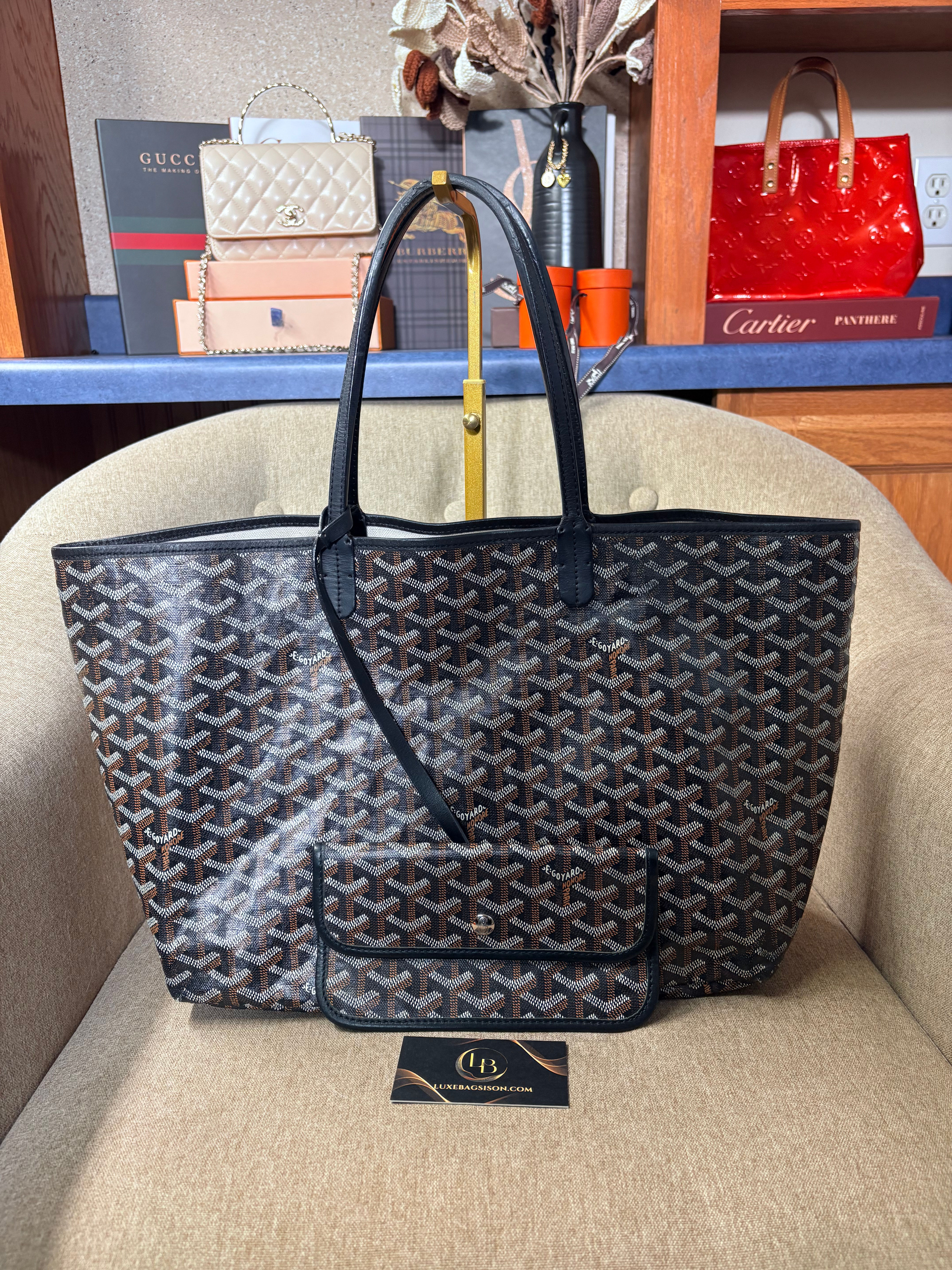 Goyard St Louis Black PM