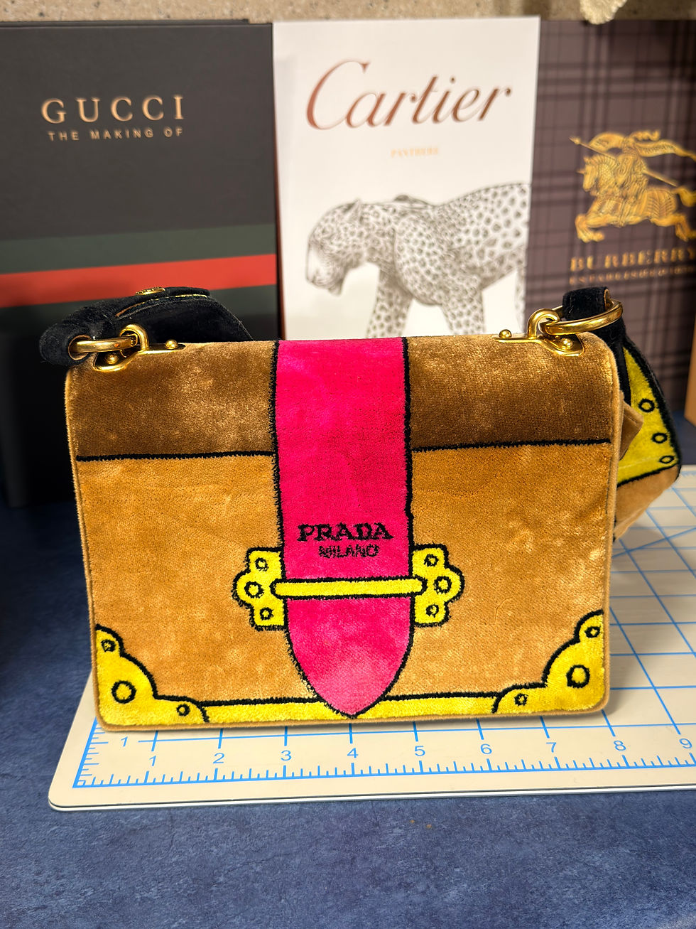Thumbnail: Prada Cahier Velvet Bag