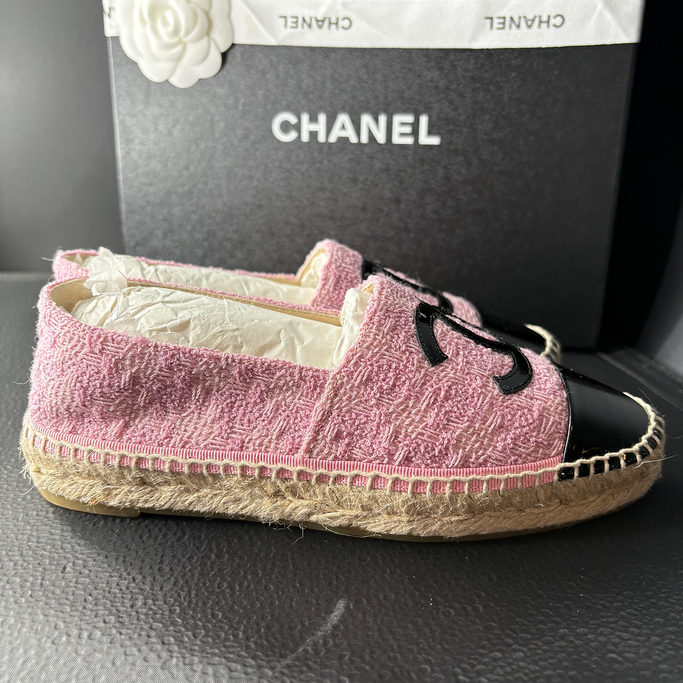 Miniatura: Chanel Tweed Espadrilles Pink *Unworn*