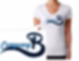 Unisex T-Shirt. V-Neck Light Blue and Navy Blue logo 2017