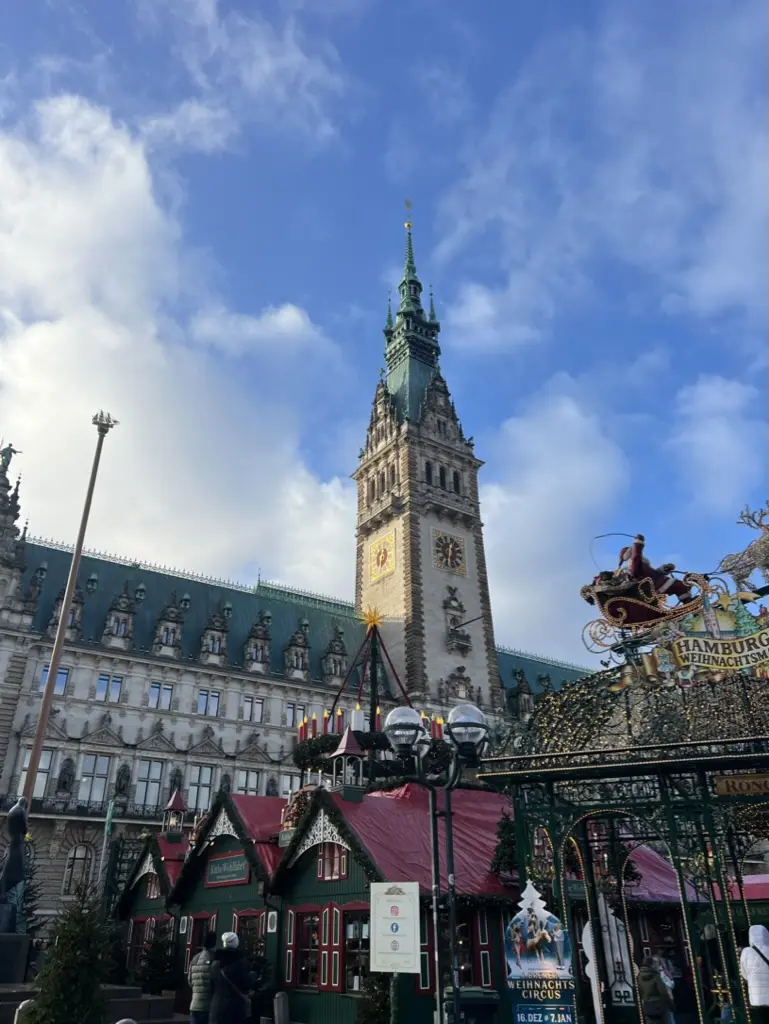 hamburg christmas market view