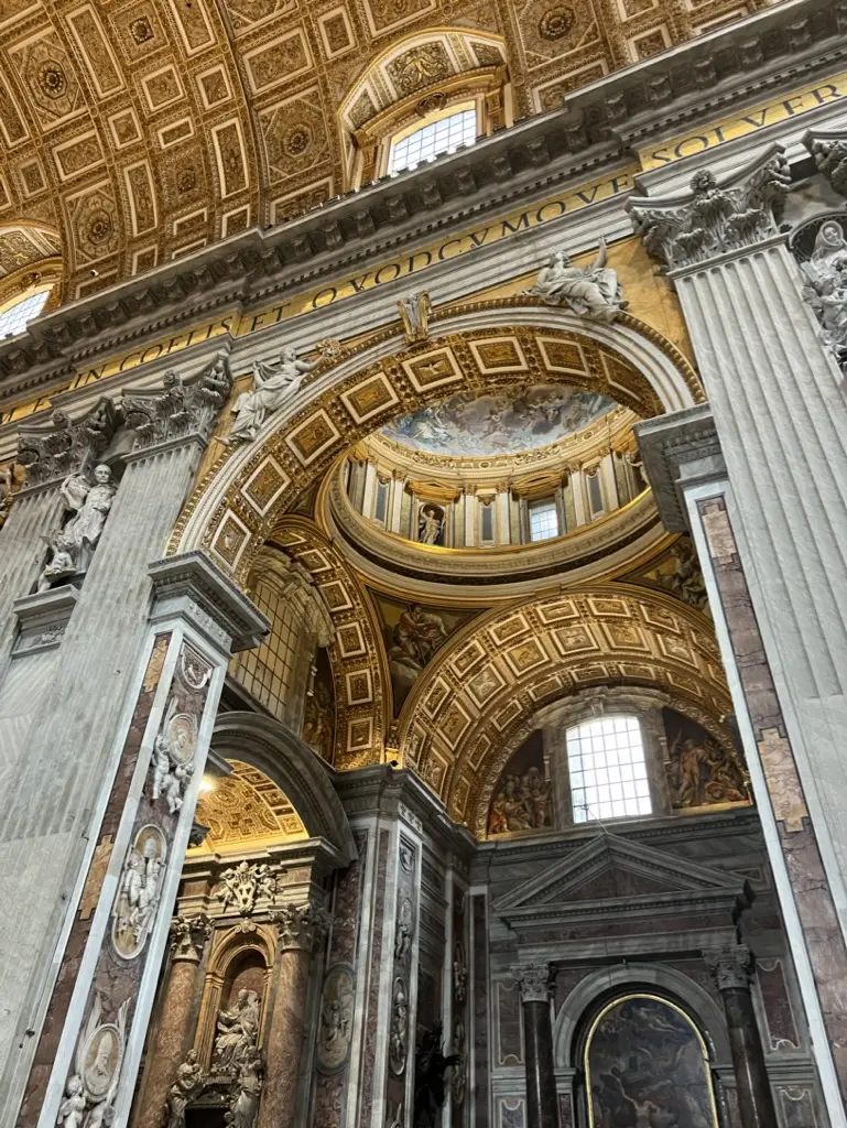 ceiling inside vatican museum rome