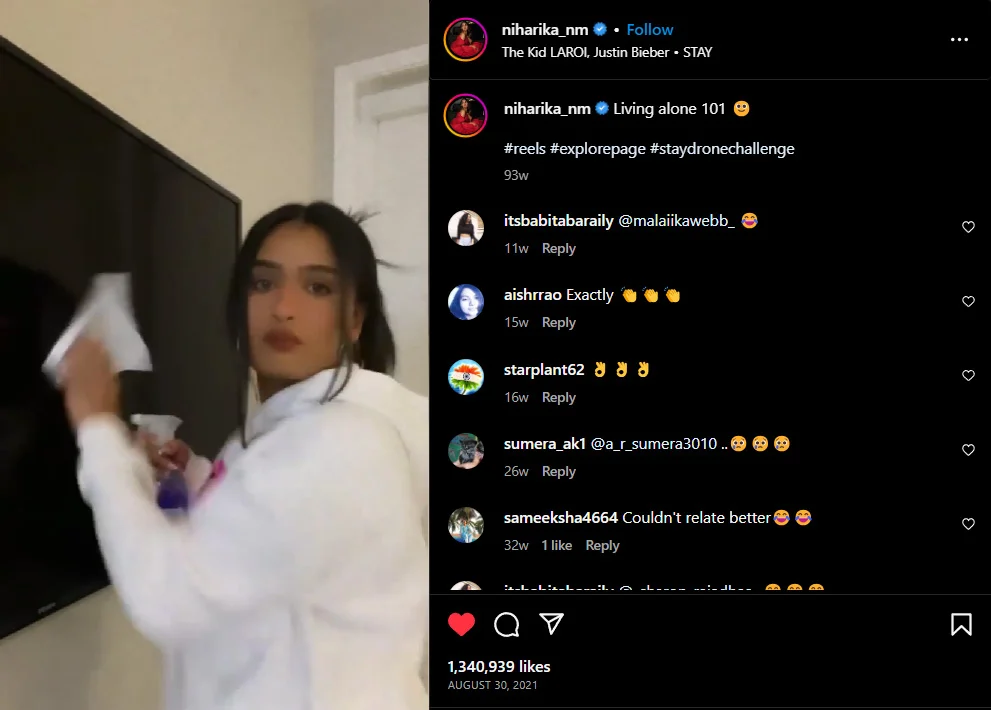 Niharika NM instagram video