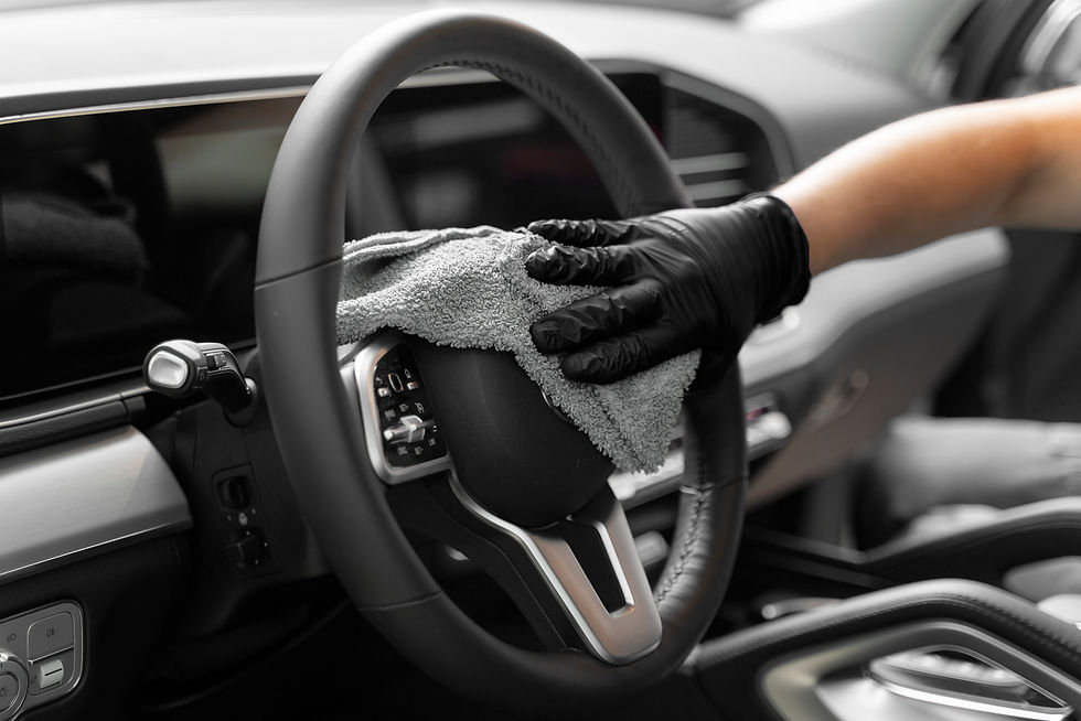 Interior cleaning and sanitization for a fresh, comfortable ride.