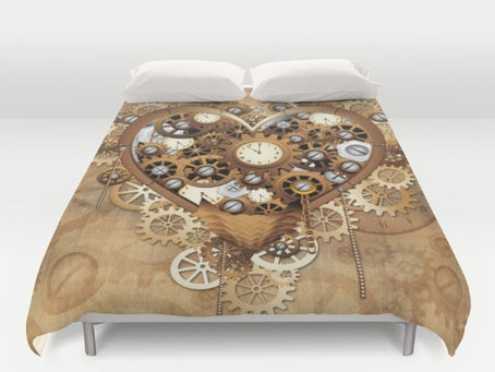 SOLD! Steampunk Heart Love Duvet Cover by BluedarkArt | Society6 – 😃 Thank You! 
