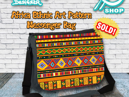 SOLD! Africa Ethnic Art Pattern Messenger Bag by bluedarkart | Zippi