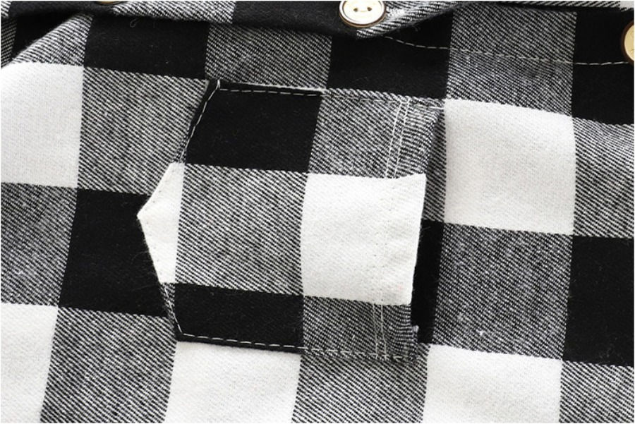 Thumbnail: Children's Hooded Shirts Kids Clothes Baby Boys Plaid Shirts Coat for Spring Aut