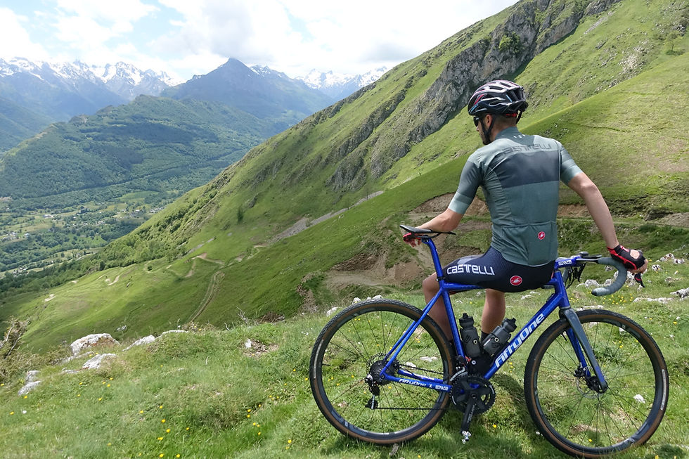 gravel cycling, Pyrenees, switchbacks, climb, gravel bike, gravel biking, gravel cycling, gravel adventure, mountains, Castelli, ENVE, FiftyOne