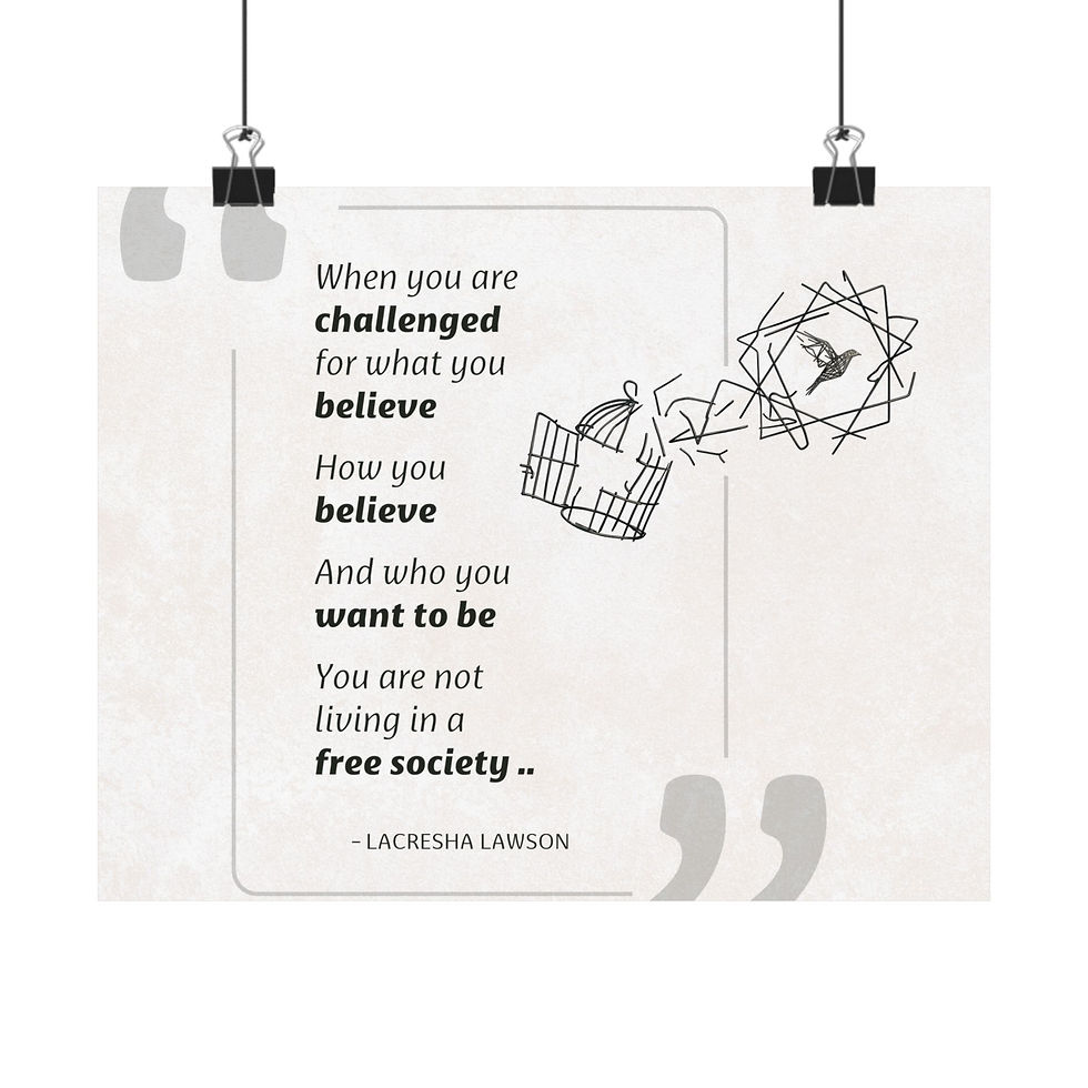 Thumbnail: Poster — “When you are challenged for what you believe” Matte Horizontal Print