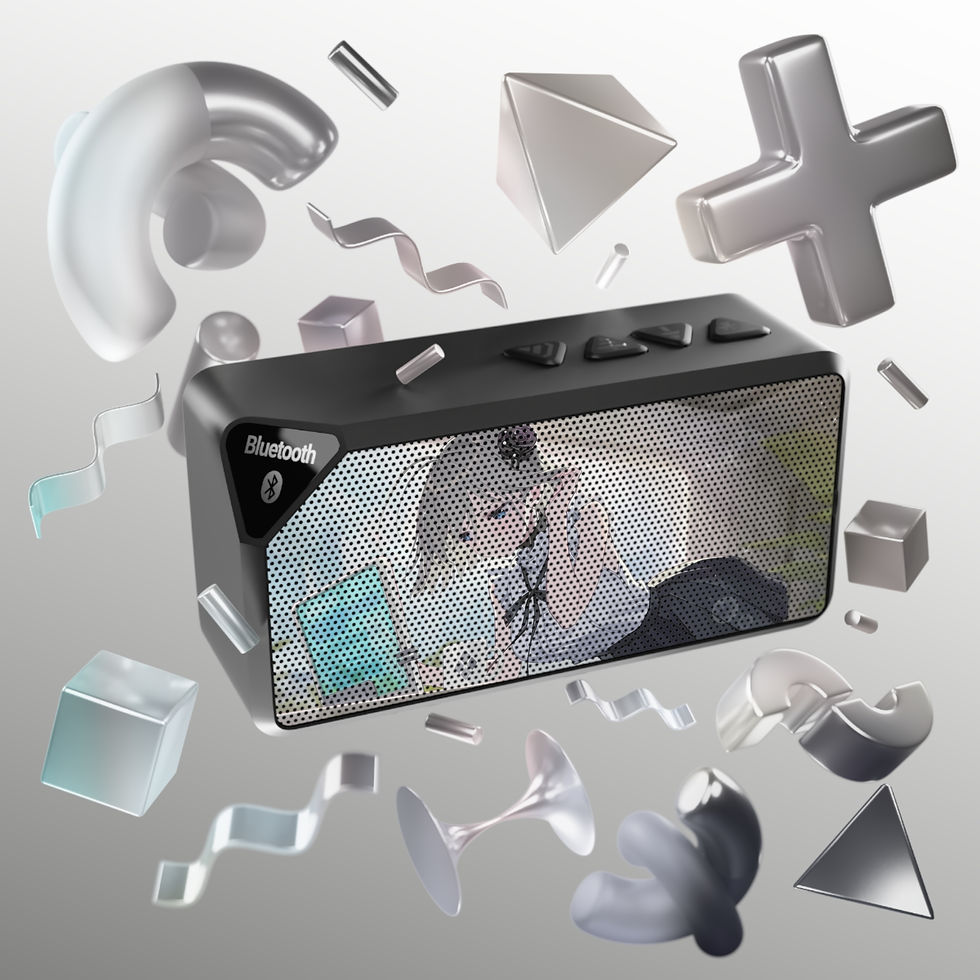 Thumbnail: Portable Bluetooth Speaker — Custom Photo Renoa Printed Front Grill
