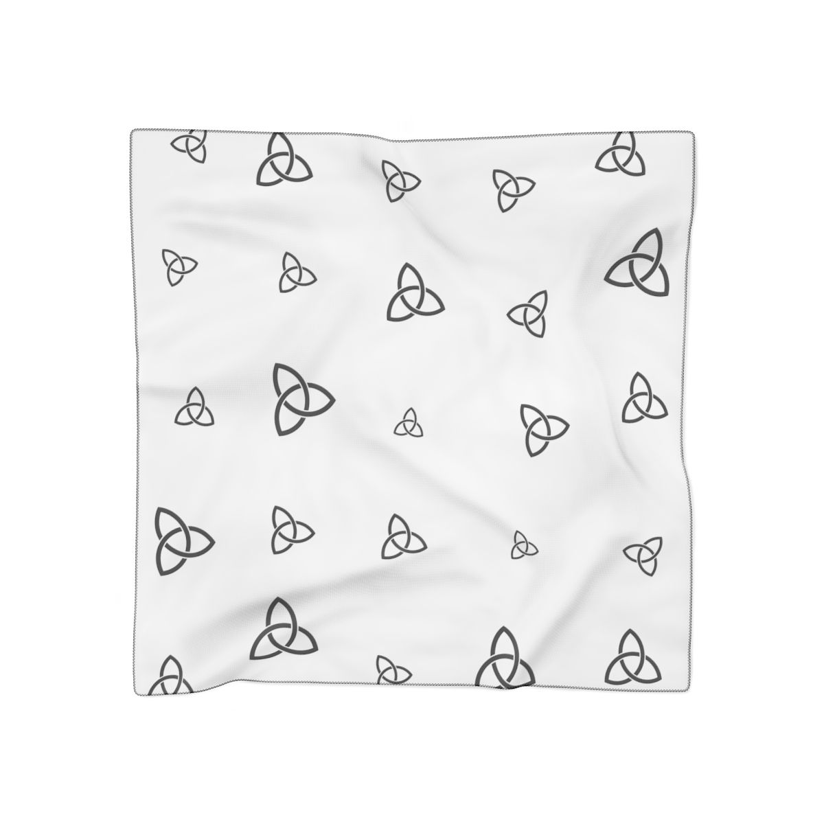 Triquetra Poly Scarf White