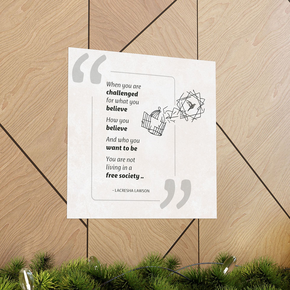 Thumbnail: Poster — “When you are challenged for what you believe” Matte Horizontal Print