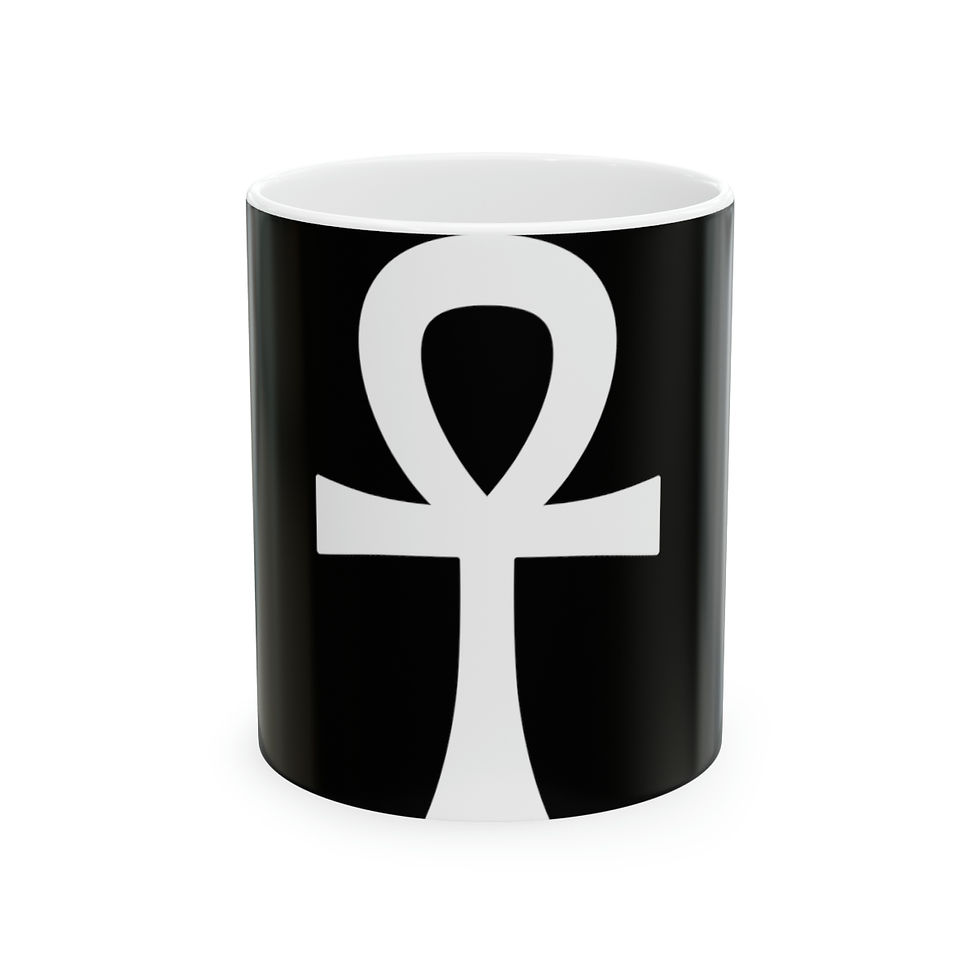 Ankh Mug W/B